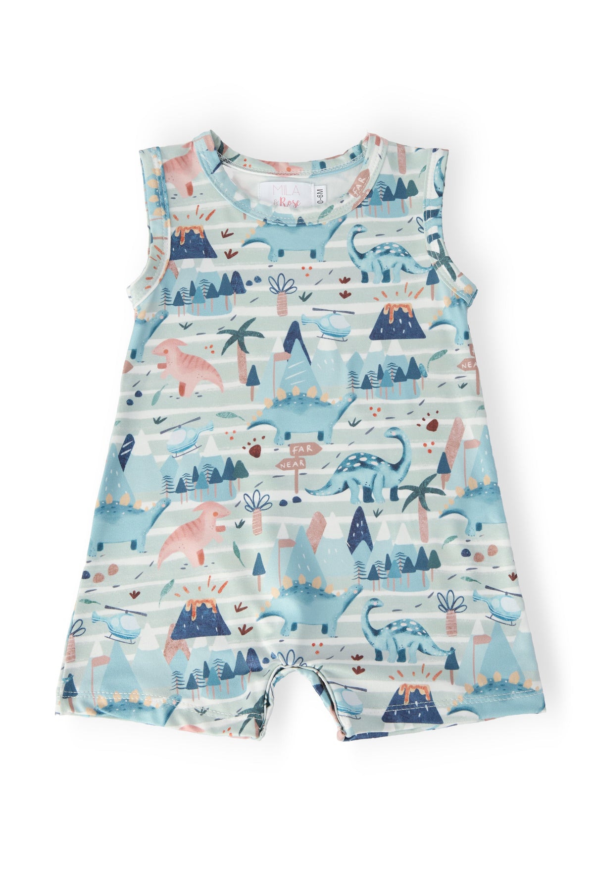 Dino Tracks Shorty One-Piece - Aaria Tees