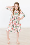 Hear Me Roar 3/4 Sleeve Pocket Twirl Dress - Aaria Tees Aaria Tees
