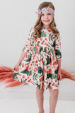 Hear Me Roar 3/4 Sleeve Pocket Twirl Dress - Aaria Tees Aaria Tees