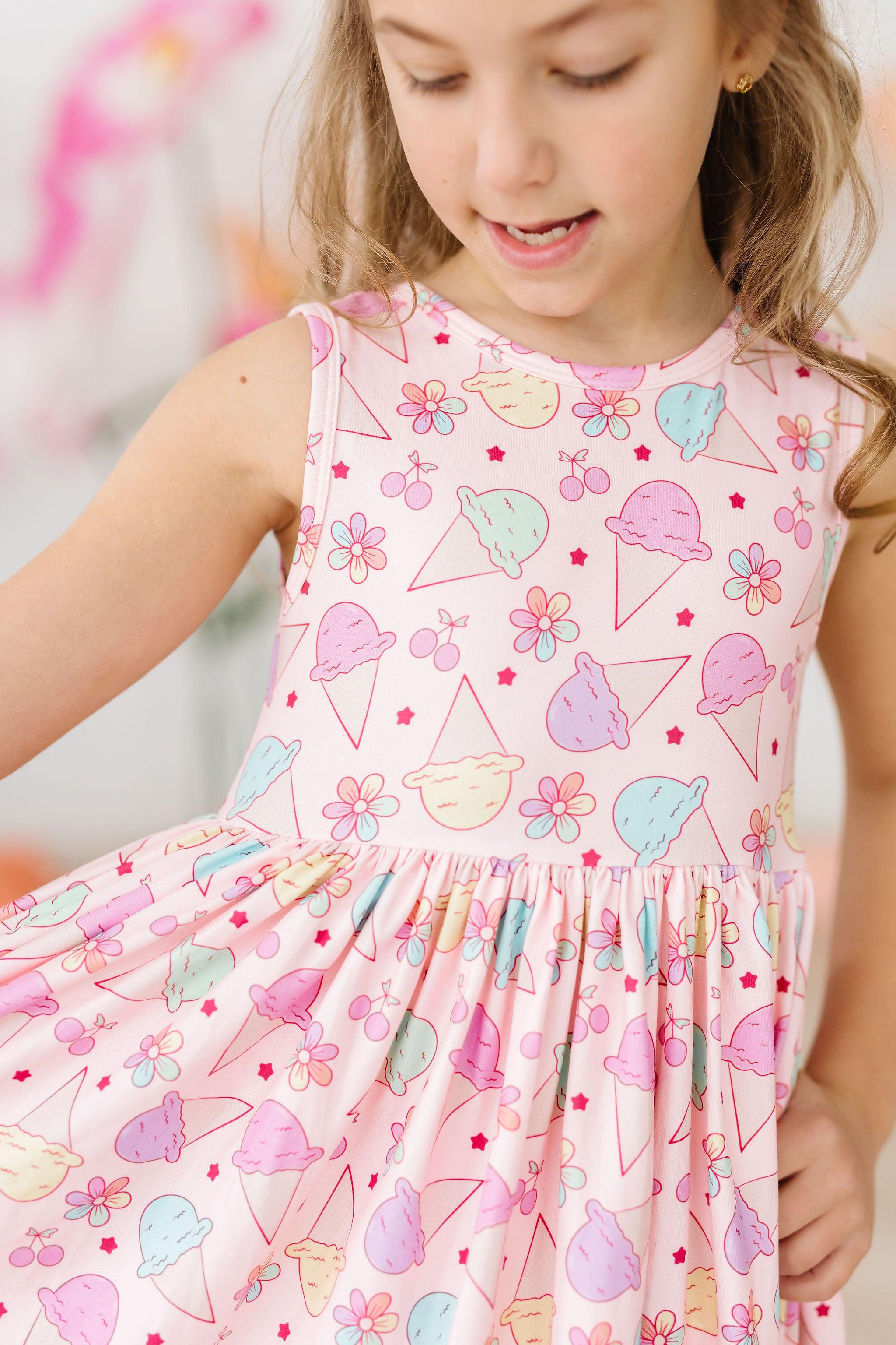 Ice Cream & Shout Tank Twirl Dress - Aaria Tees Aaria Tees