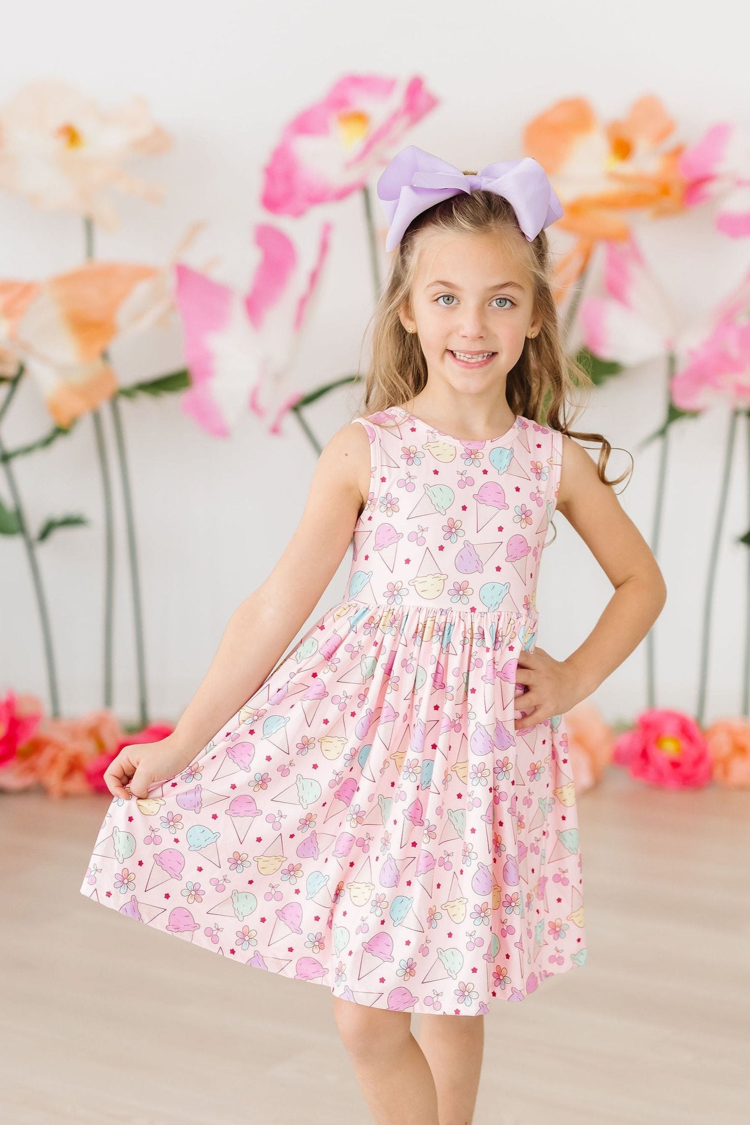 Ice Cream & Shout Tank Twirl Dress - Aaria Tees Aaria Tees
