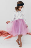 Lilac Unicorn Dream L/S Tutu Dress - Aaria Tees Aaria Tees