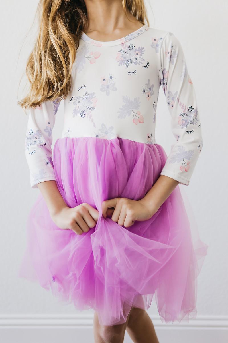 Lilac Unicorn Dream L/S Tutu Dress - Aaria Tees Aaria Tees