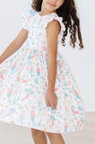 Mermaid Friends Flutter Sleeve Twirl Dress - Aaria Tees Aaria Tees
