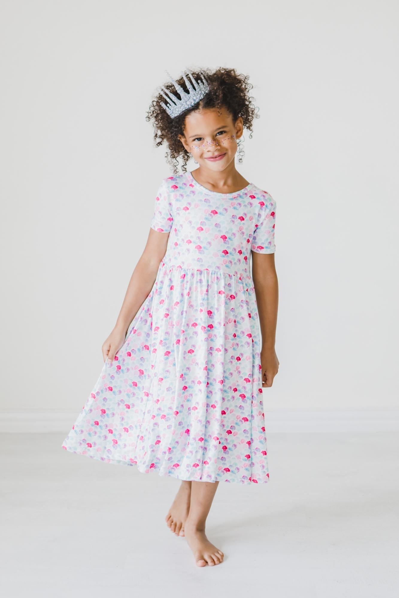 Mermaid Scales S/S Pocket Twirl Dress - Aaria Tees Aaria Tees