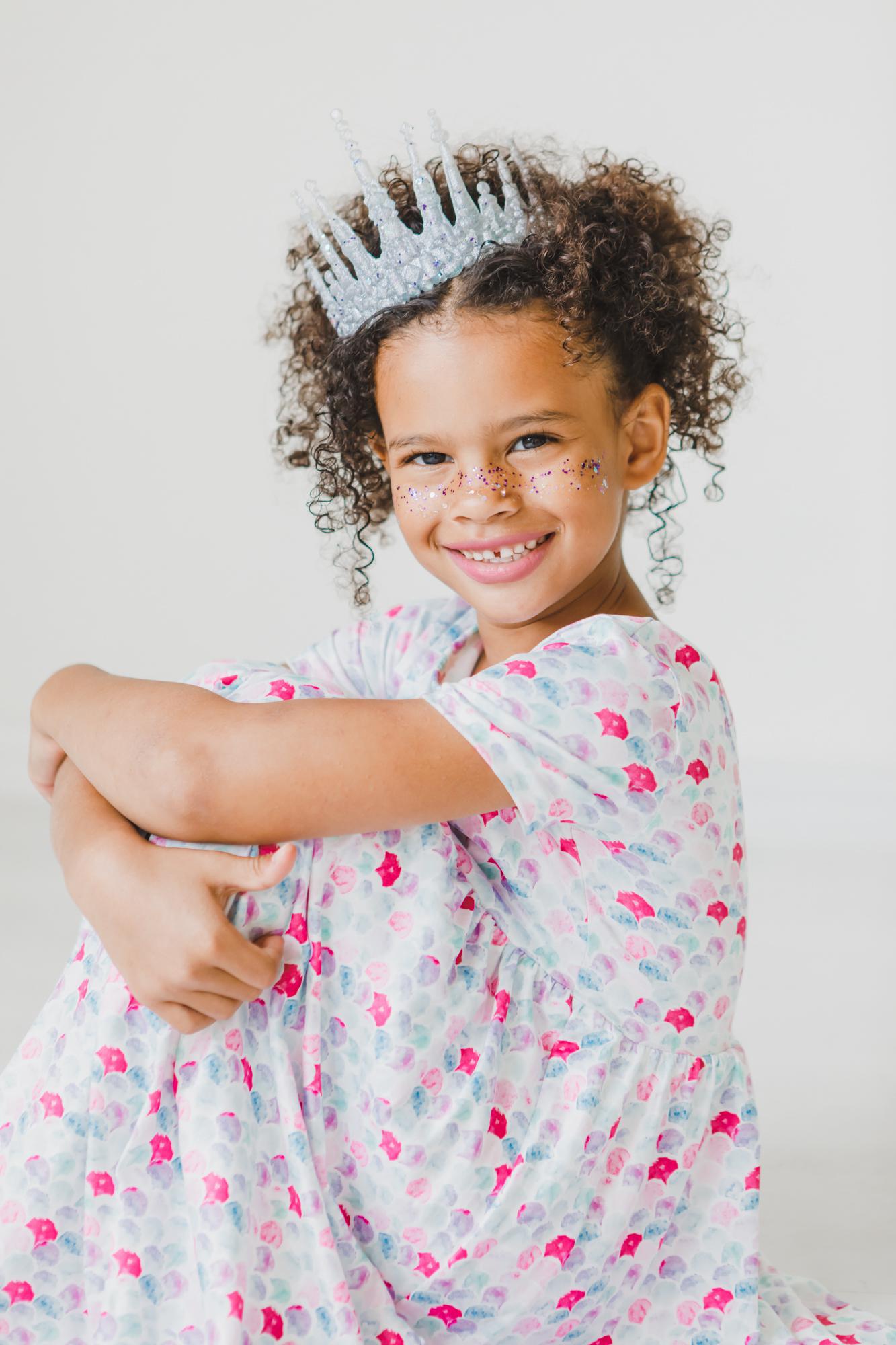 Mermaid Scales S/S Pocket Twirl Dress - Aaria Tees Aaria Tees