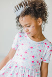 Mermaid Scales S/S Pocket Twirl Dress - Aaria Tees Aaria Tees