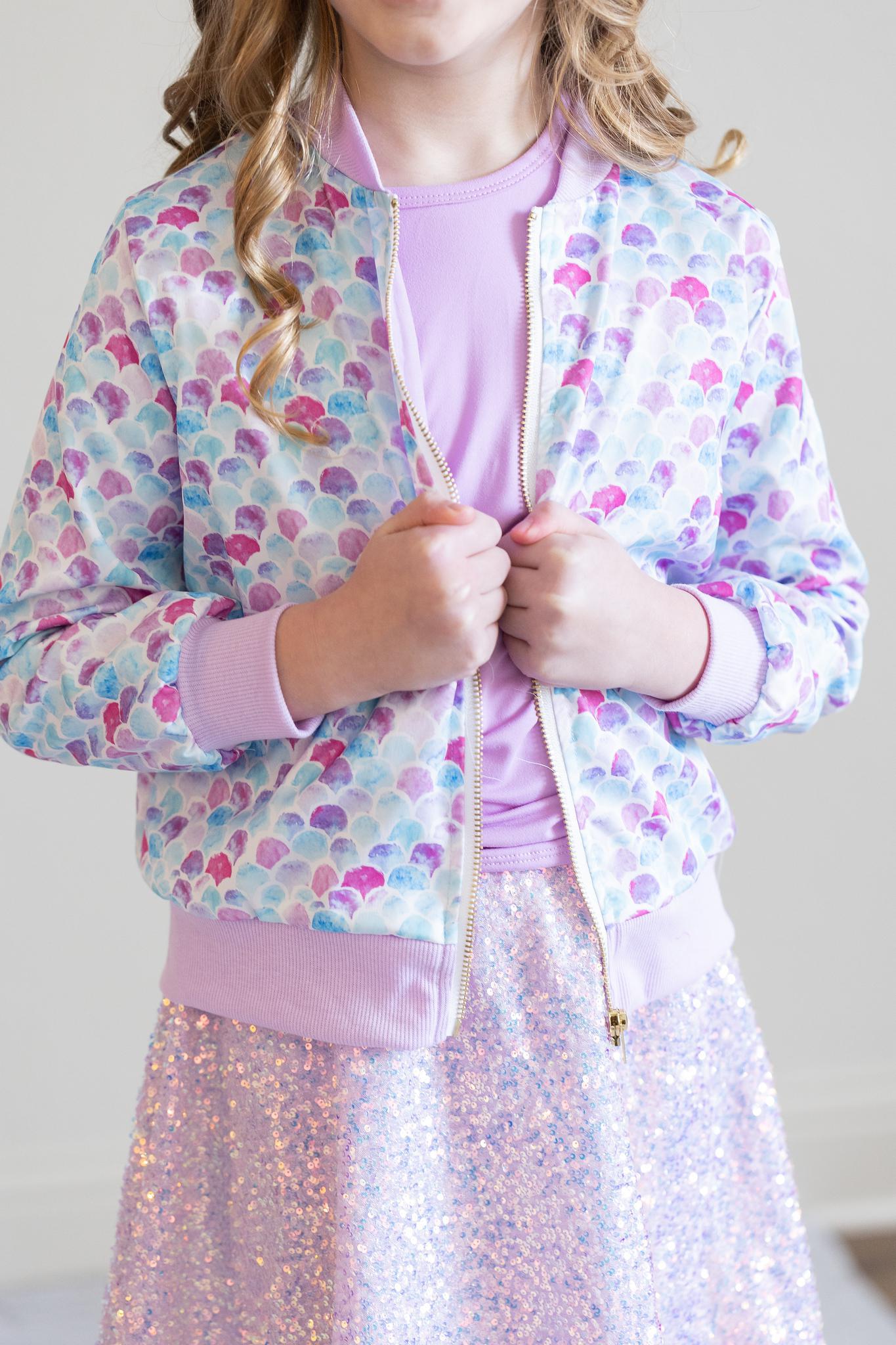 Mermaid Scales Satin Jacket - Aaria Tees Aaria Tees