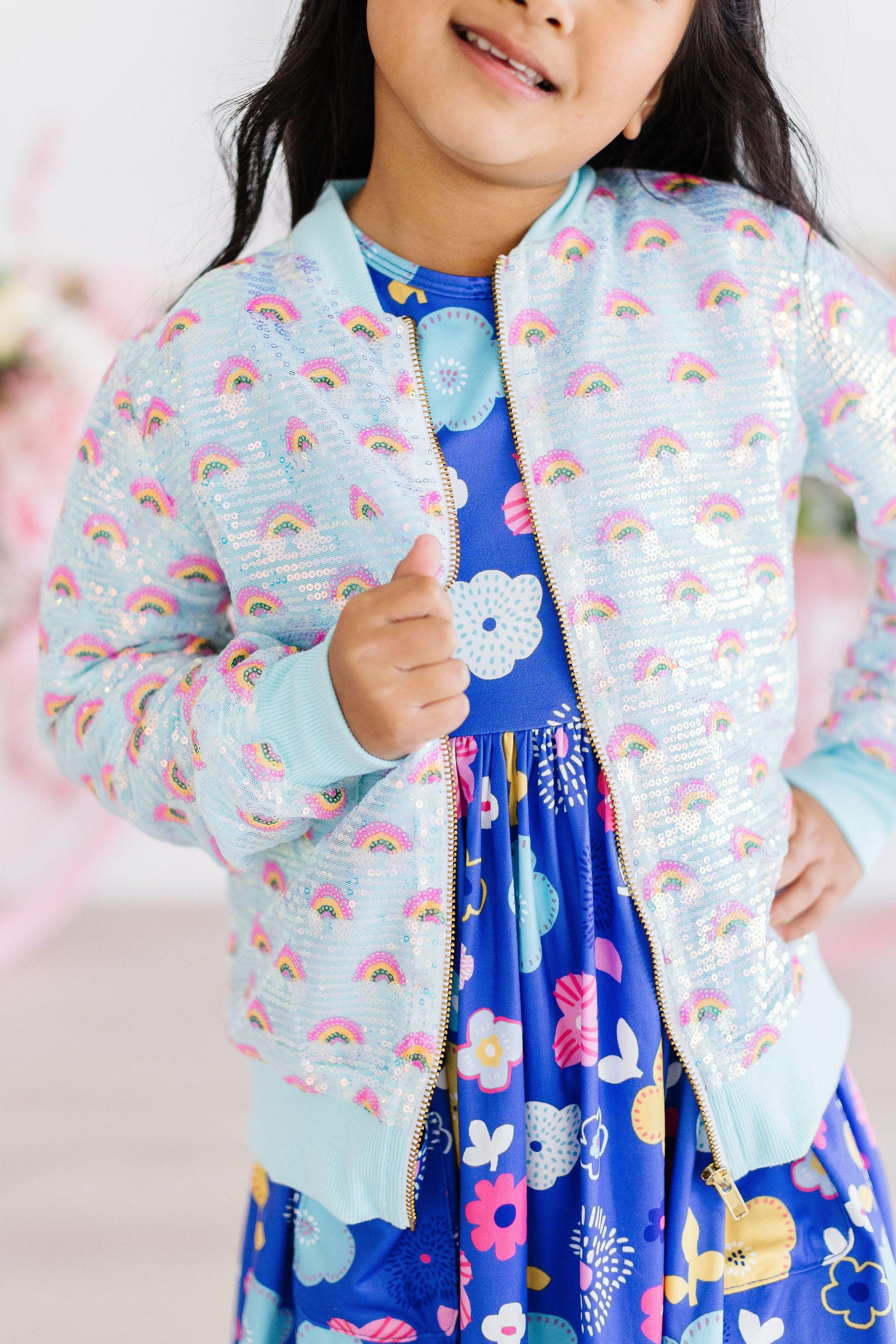 Mint Rainbow Sequin Jacket - Aaria Tees Aaria Tees