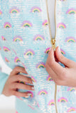 Mint Rainbow Sequin Jacket - Aaria Tees Aaria Tees