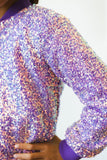Purple Sequin Jacket - Aaria Tees Aaria Tees