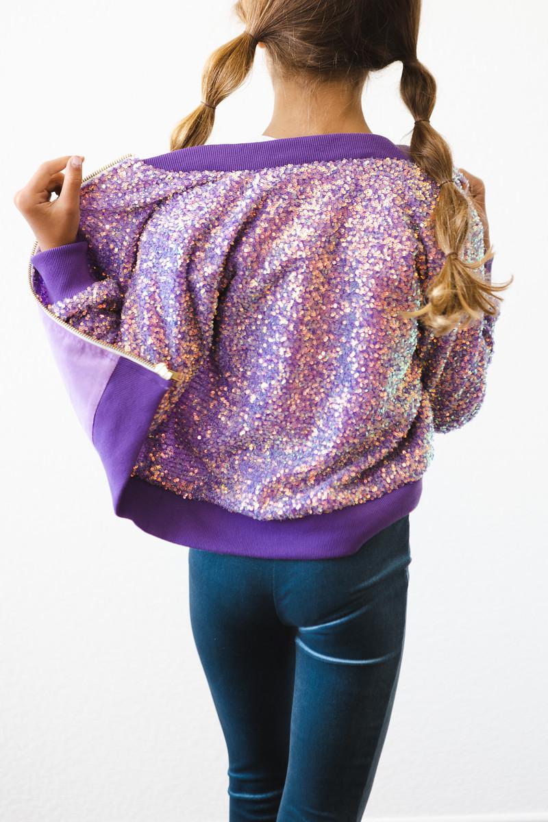Purple Sequin Jacket - Aaria Tees