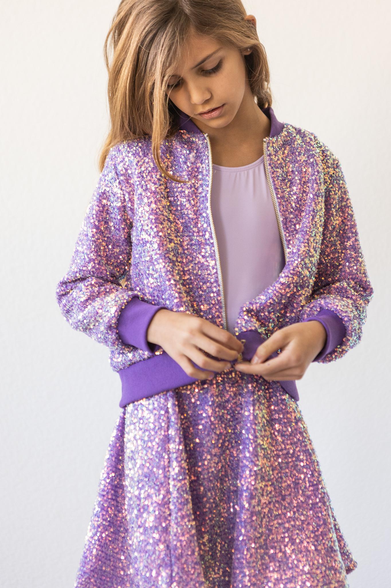 Purple Sequin Jacket - Aaria Tees Aaria Tees