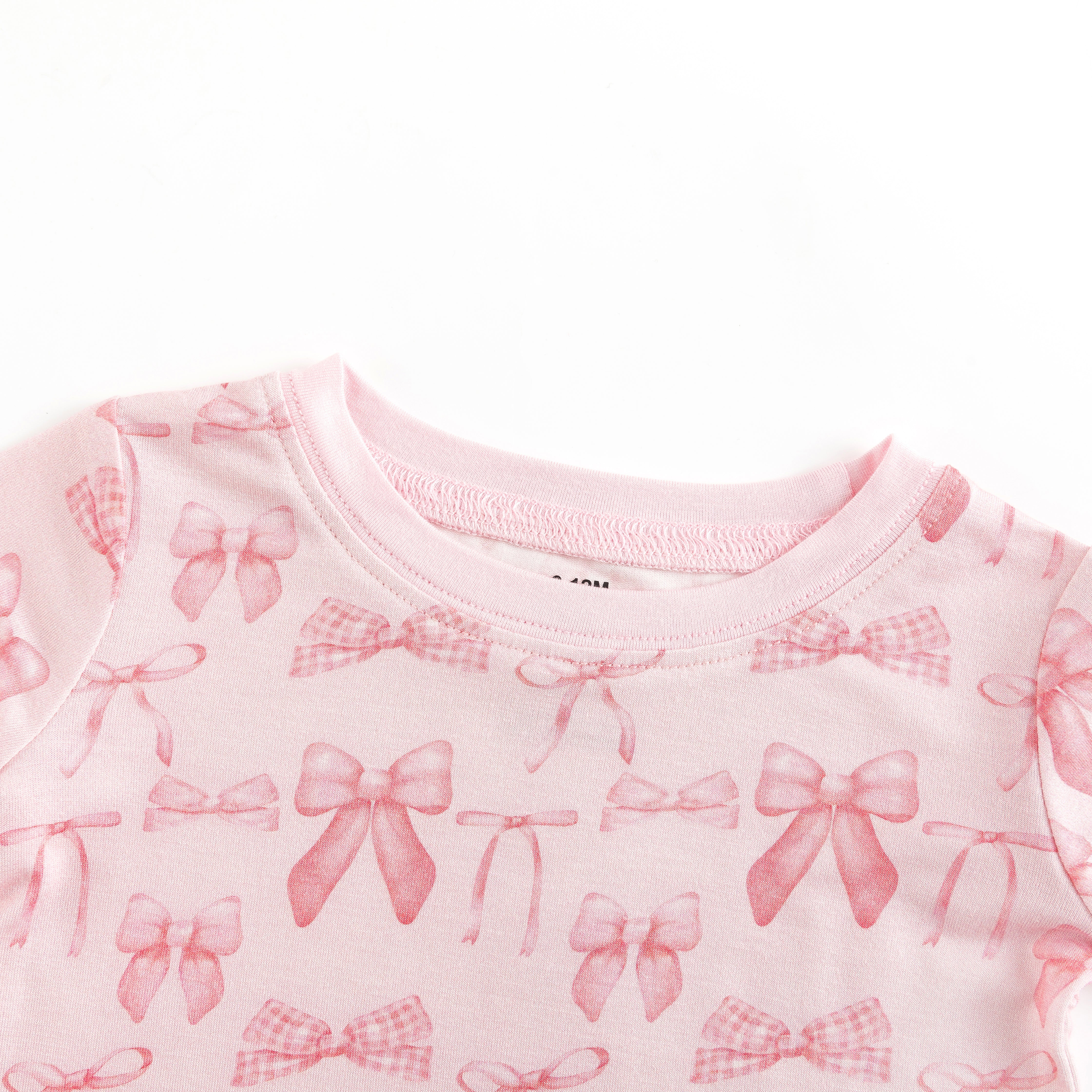 Pink Bows (Long Sleeve PJ) - Aaria Tees Aaria Tees