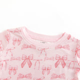 Pink Bows (Long Sleeve PJ) - Aaria Tees Aaria Tees