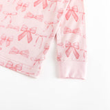 Pink Bows (Long Sleeve PJ) - Aaria Tees Aaria Tees