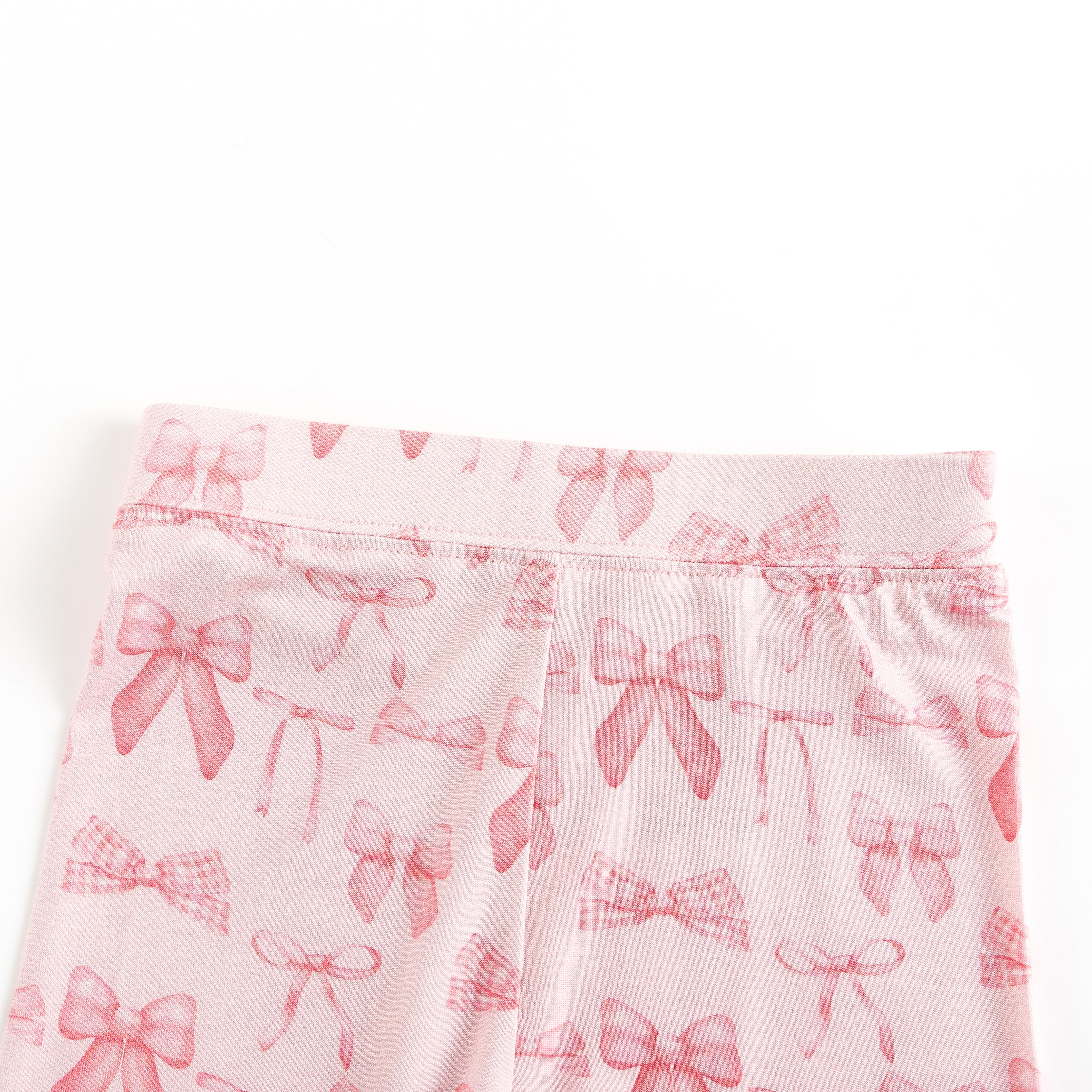 Pink Bows (Long Sleeve PJ) - Aaria Tees Aaria Tees