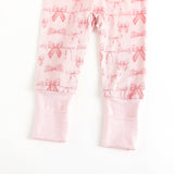 Pink Bows (Convertible Zip Footies) - Aaria Tees Aaria Tees