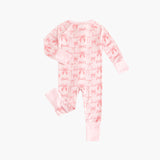 Pink Bows (Convertible Zip Footies) - Aaria Tees Aaria Tees