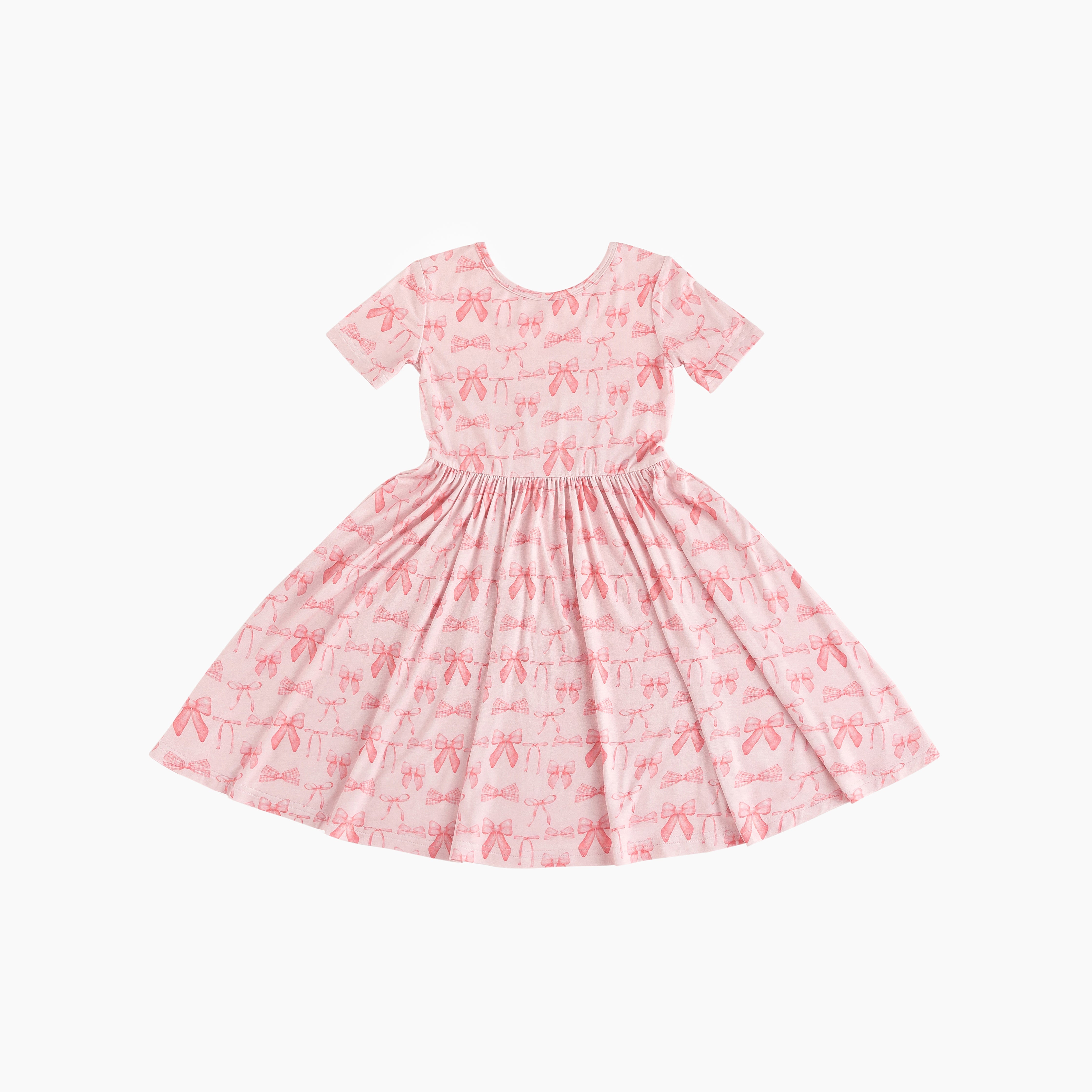 Pink Bows (Twirl Dress) - Aaria Tees Aaria Tees