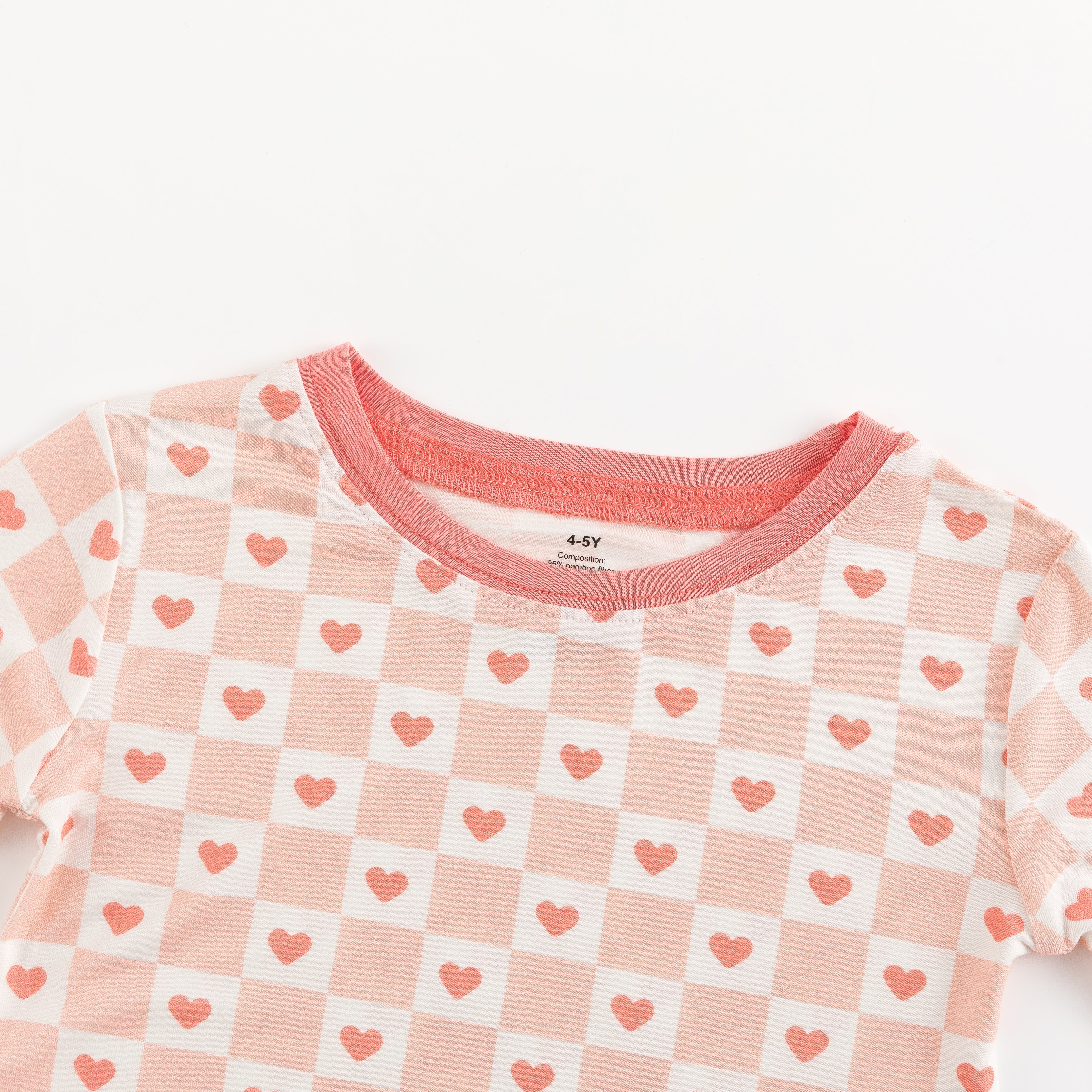 Checkerboard Hearts (Long Sleeve PJ) - Aaria Tees Aaria Tees