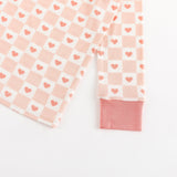 Checkerboard Hearts (Long Sleeve PJ) - Aaria Tees Aaria Tees
