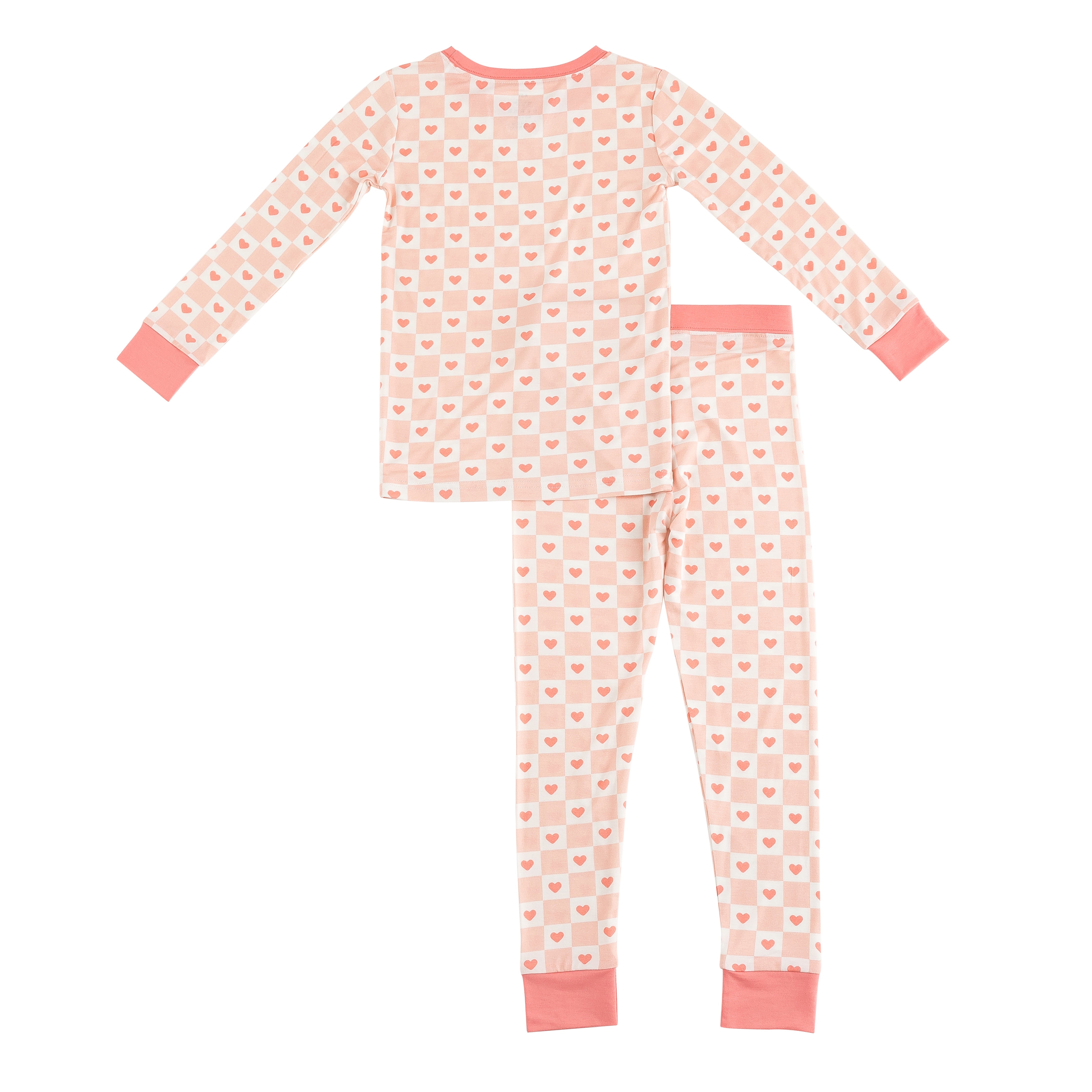 Checkerboard Hearts (Long Sleeve PJ) - Aaria Tees Aaria Tees