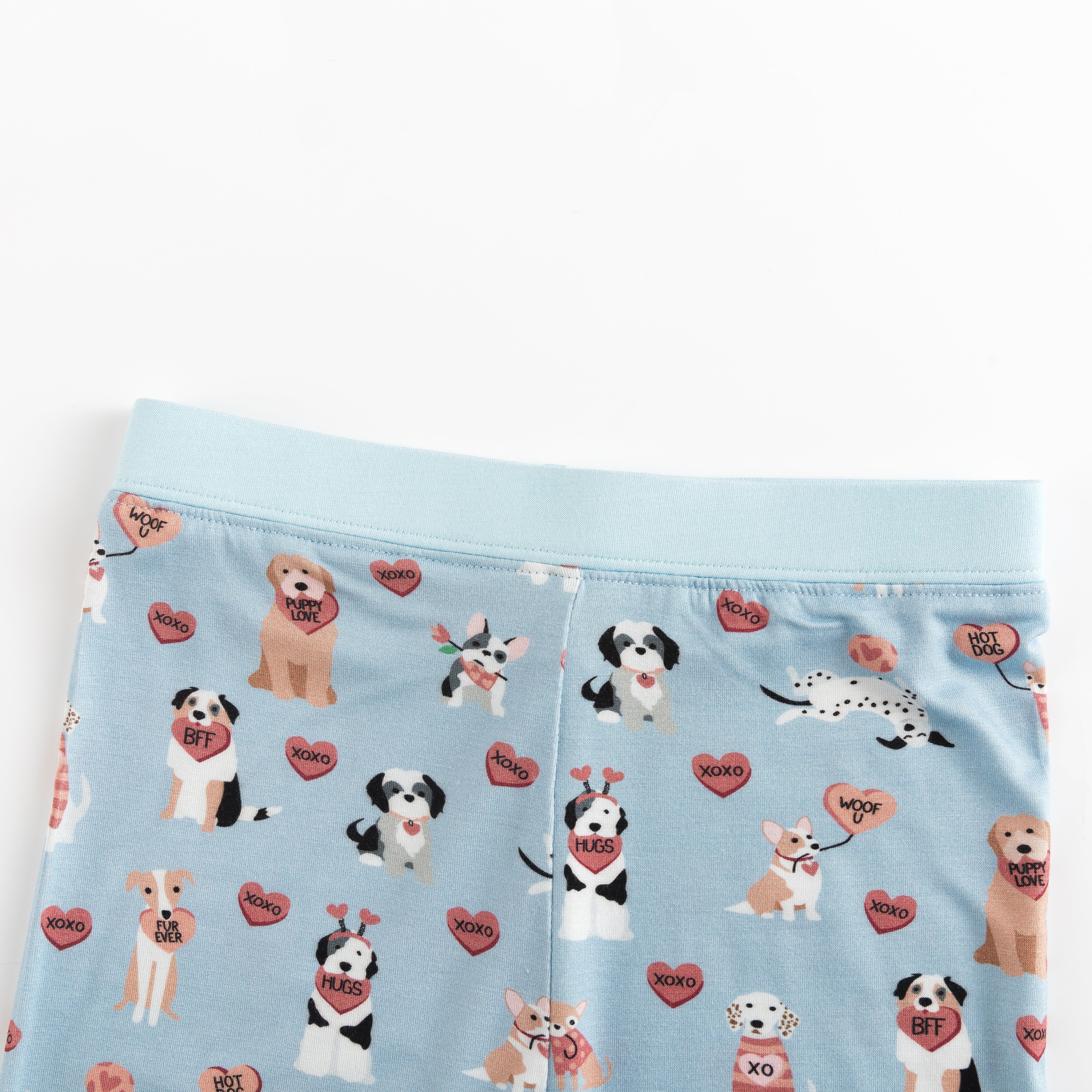Pups & Kisses (Long Sleeve PJ) - Blue - Aaria Tees Aaria Tees