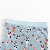 Pups & Kisses (Long Sleeve PJ) - Blue - Aaria Tees Aaria Tees