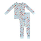 Pups & Kisses (Long Sleeve PJ) - Blue - Aaria Tees Aaria Tees