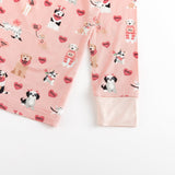 Pups & Kisses (Long Sleeve PJ) - Pink - Aaria Tees Aaria Tees