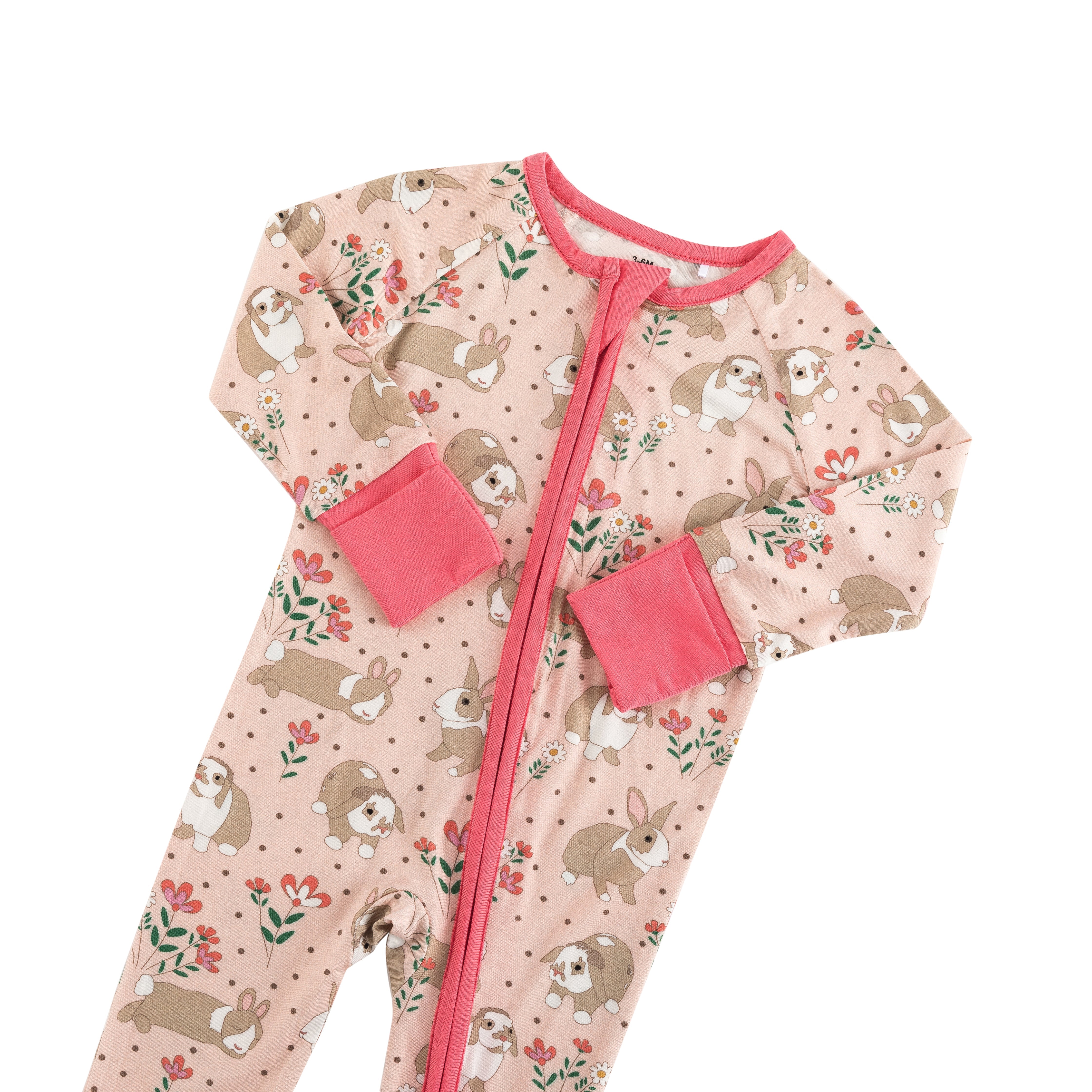 Meadow Bunny (Convertible Zip Footies) - Aaria Tees Aaria Tees
