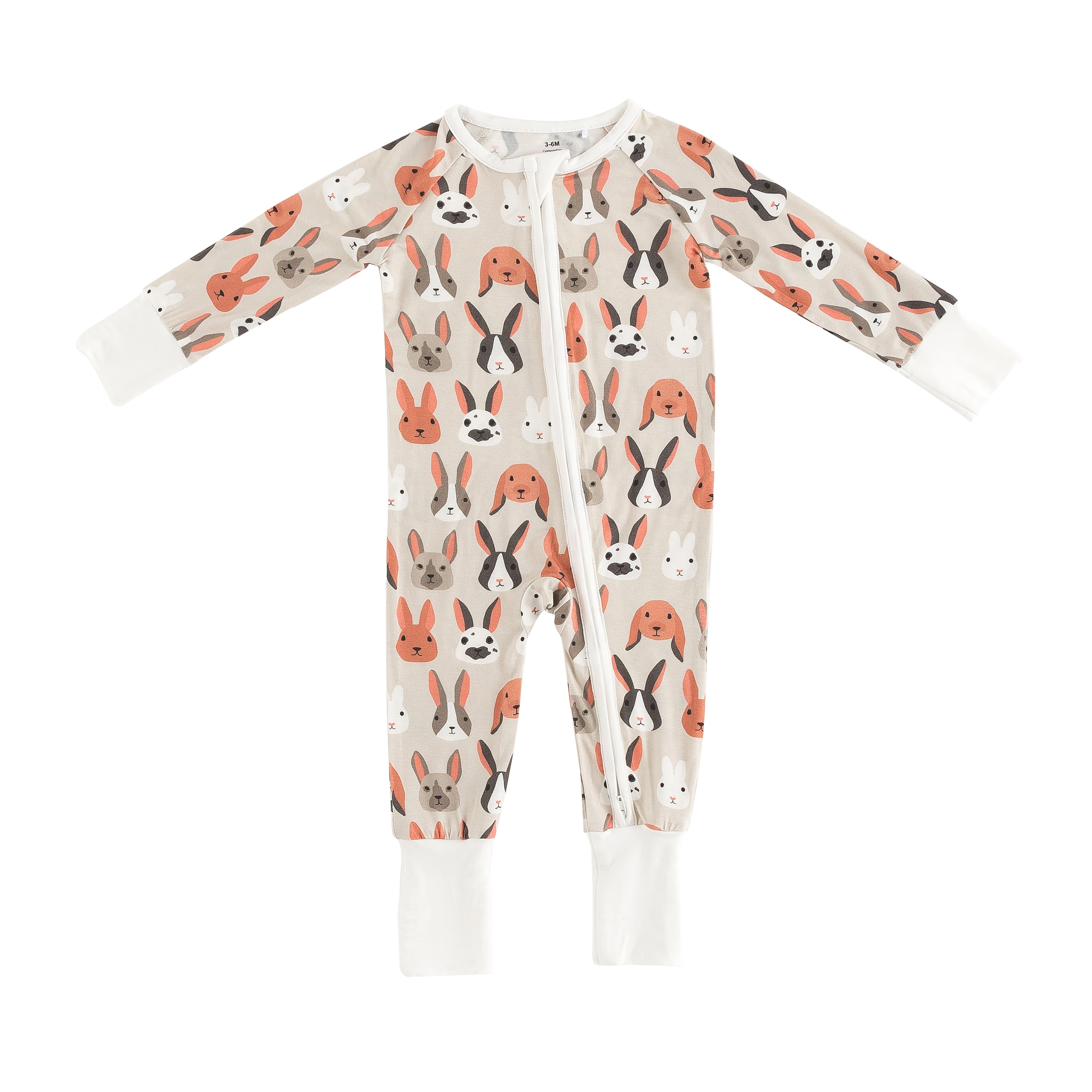 Bunny Crew (Convertible Zip Footies) - Aaria Tees Aaria Tees