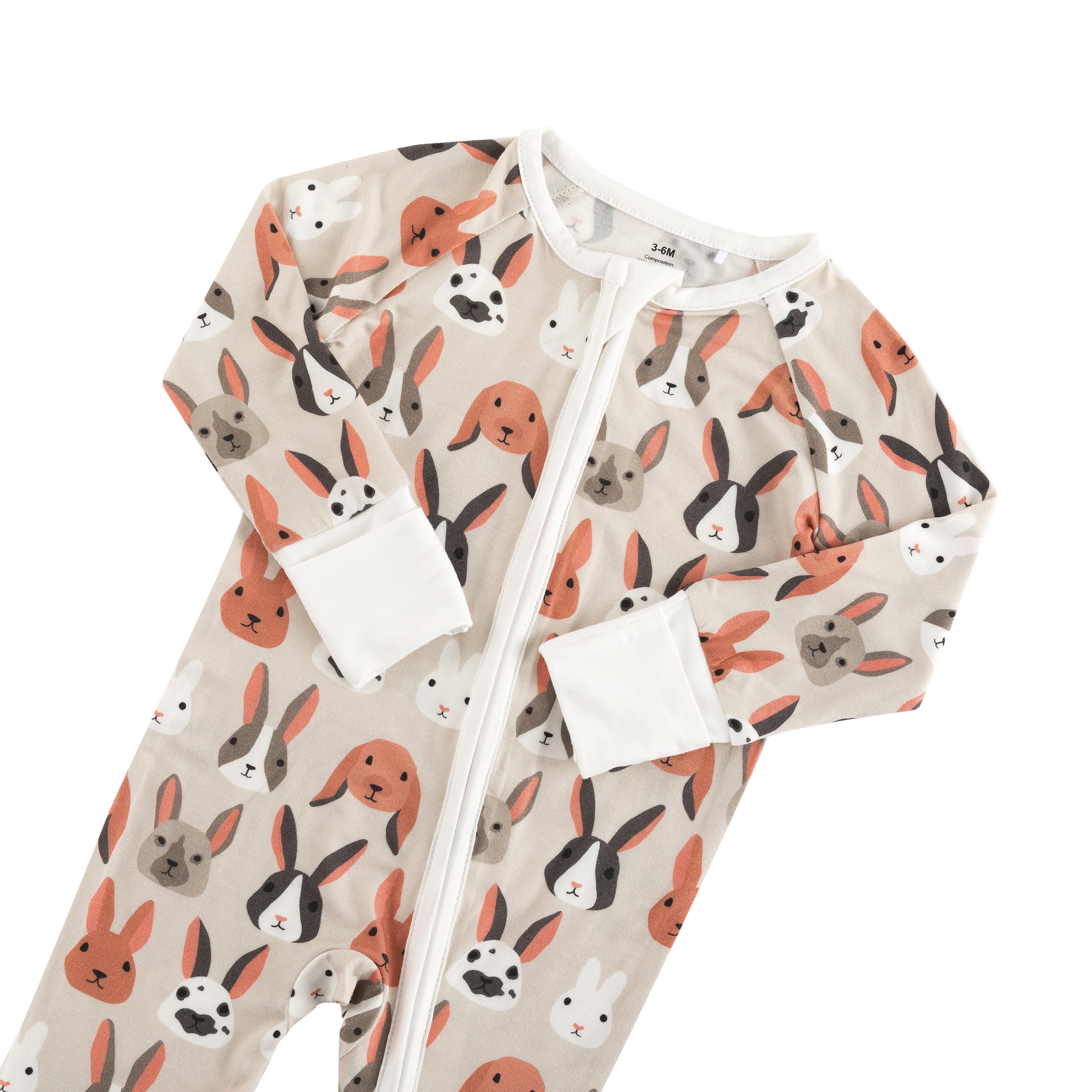 Bunny Crew (Convertible Zip Footies) - Aaria Tees Aaria Tees