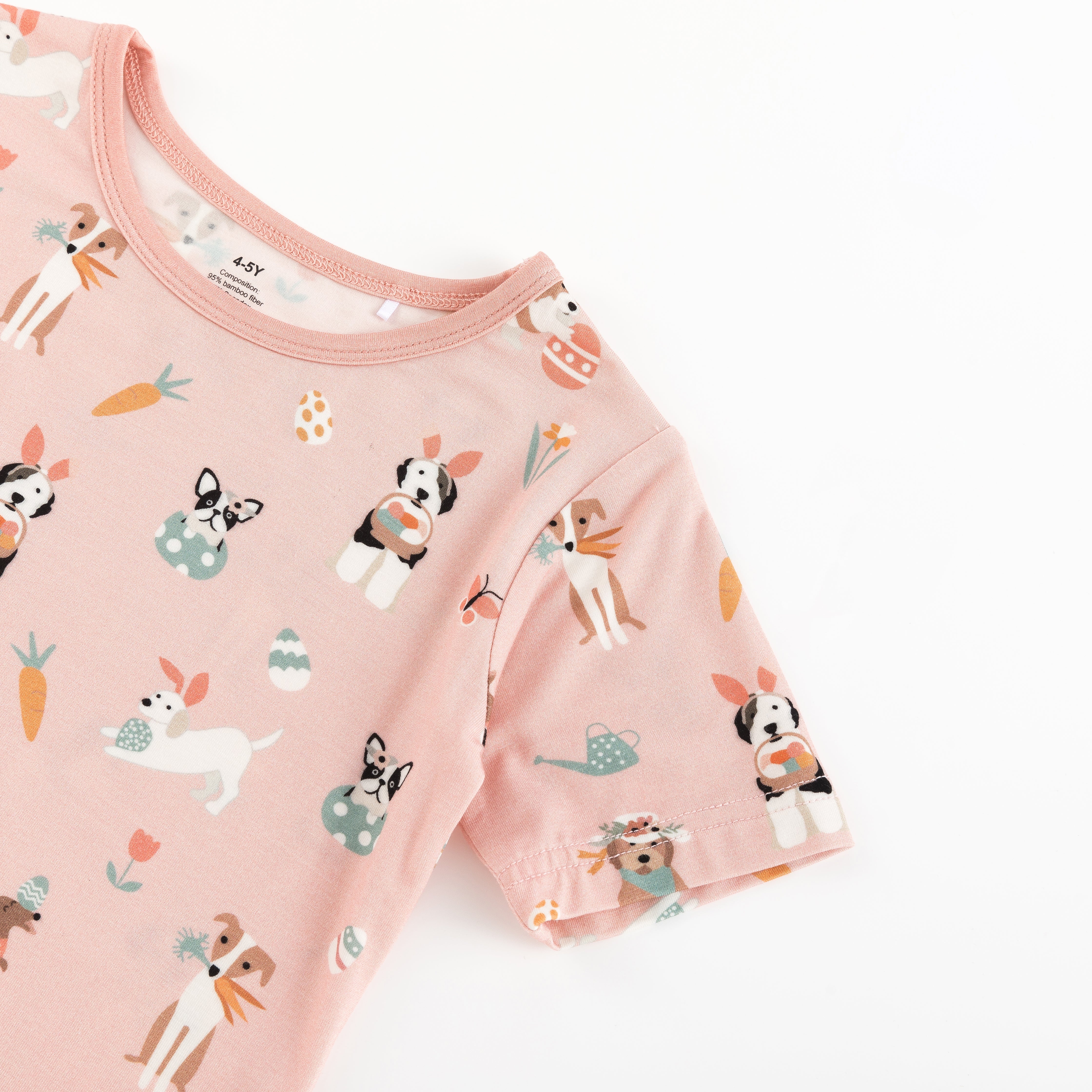 Puppy Egg Hunt (Short Sleeve PJ) - Pink - Aaria Tees Aaria Tees