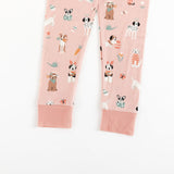Puppy Egg Hunt (Long Sleeve PJ) - Pink - Aaria Tees Aaria Tees