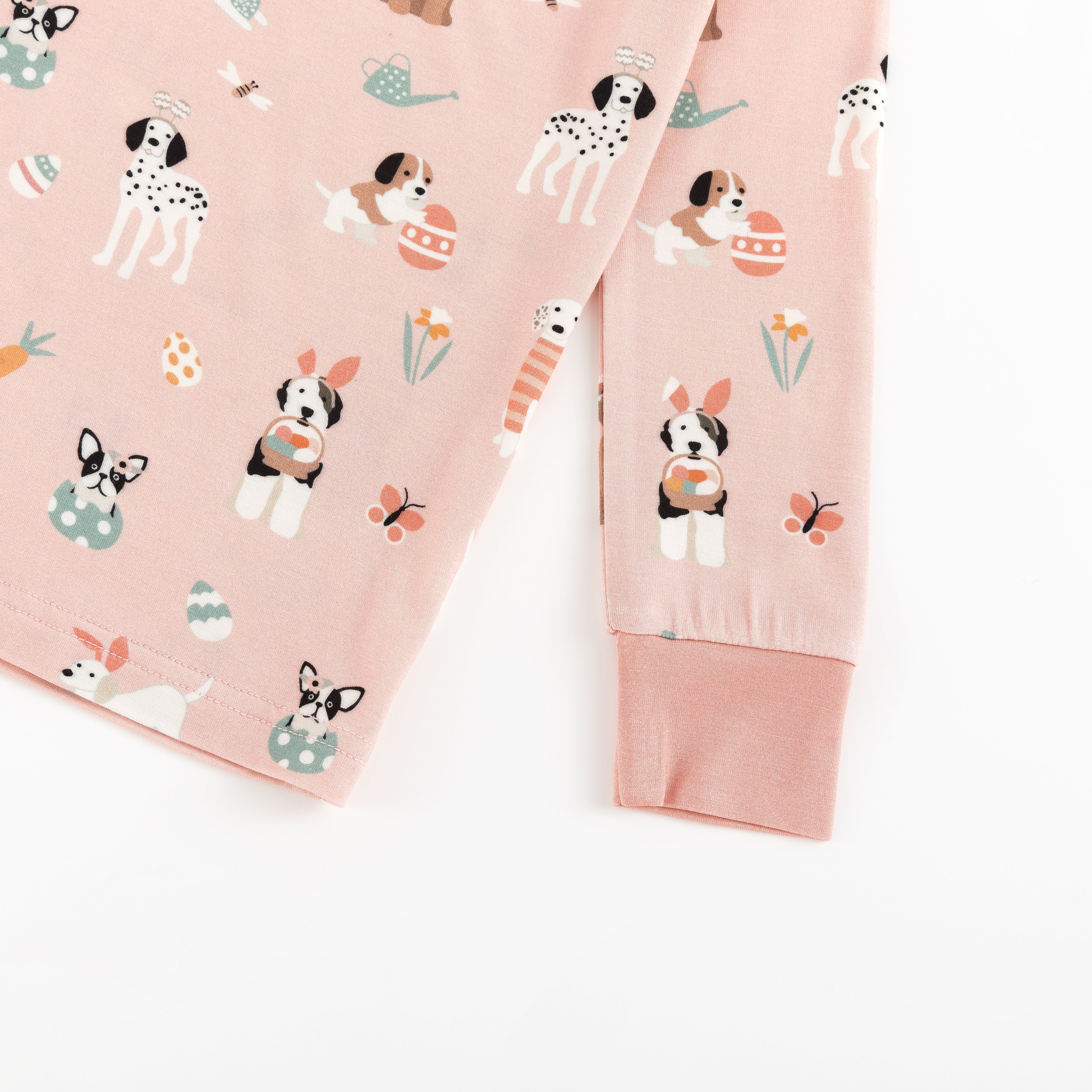 Puppy Egg Hunt (Long Sleeve PJ) - Pink - Aaria Tees Aaria Tees