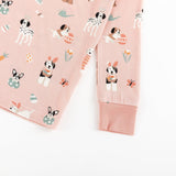Puppy Egg Hunt (Long Sleeve PJ) - Pink - Aaria Tees Aaria Tees