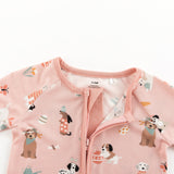 Puppy Egg Hunt (Convertible Zip Footies) - Pink - Aaria Tees Aaria Tees