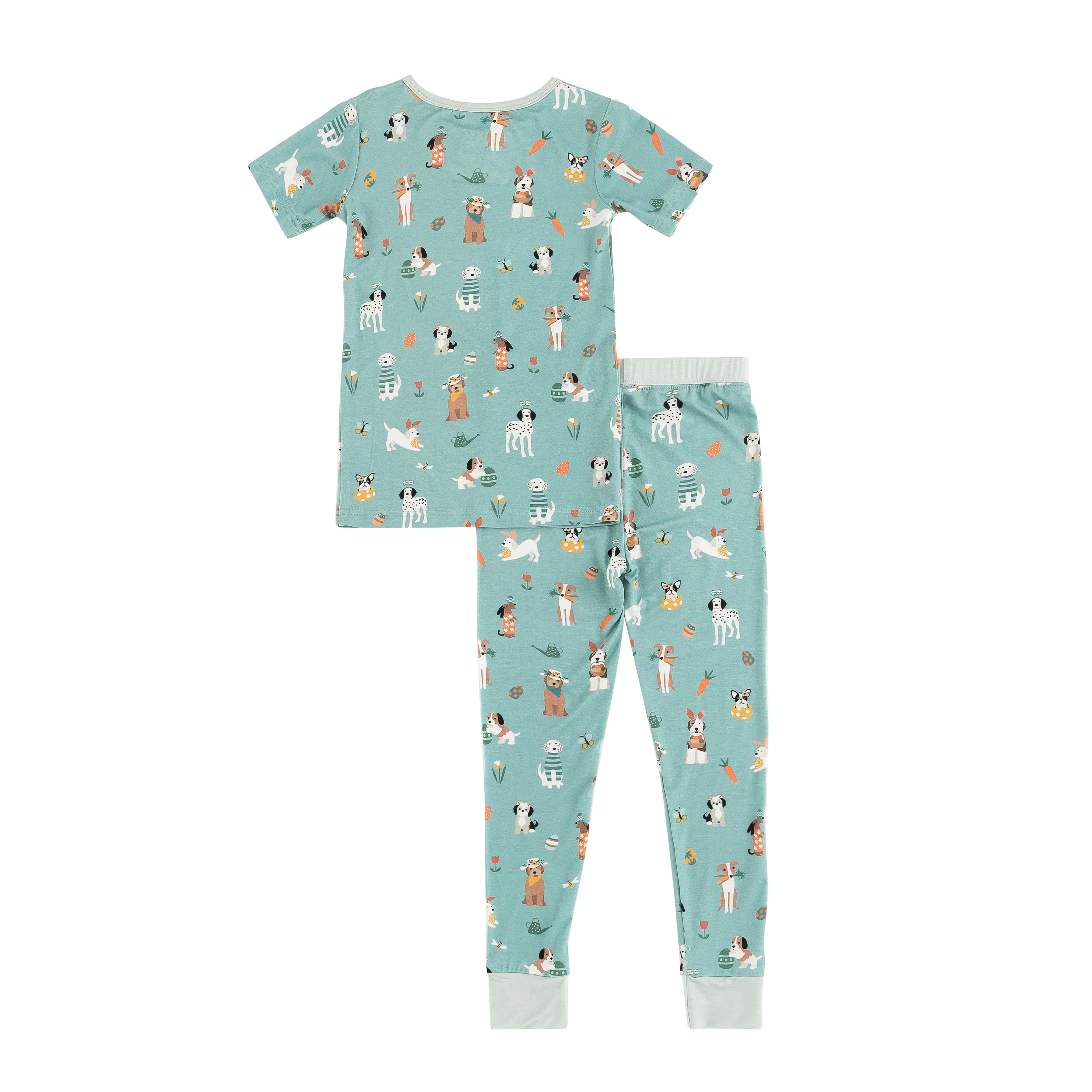 Puppy Egg Hunt (Short Sleeve PJ) - Aquamarine - Aaria Tees Aaria Tees