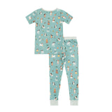 Puppy Egg Hunt (Short Sleeve PJ) - Aquamarine - Aaria Tees Aaria Tees