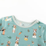 Puppy Egg Hunt (Short Sleeve PJ) - Aquamarine - Aaria Tees Aaria Tees