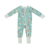 Puppy Egg Hunt (Convertible Zip Footies) - Aquamarine - Aaria Tees Aaria Tees