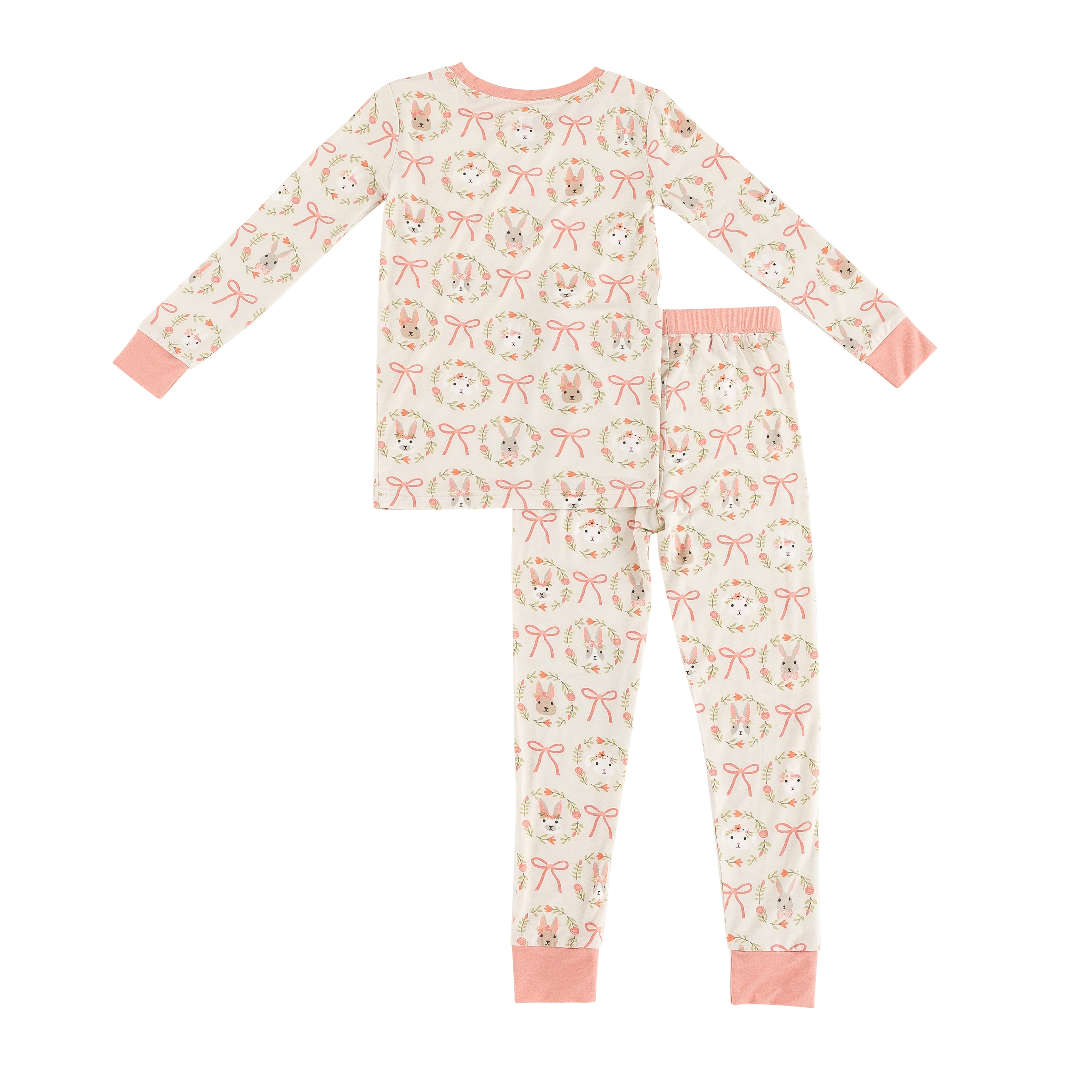 Bows & Bunnies (Long Sleeve PJ) - Aaria Tees Aaria Tees