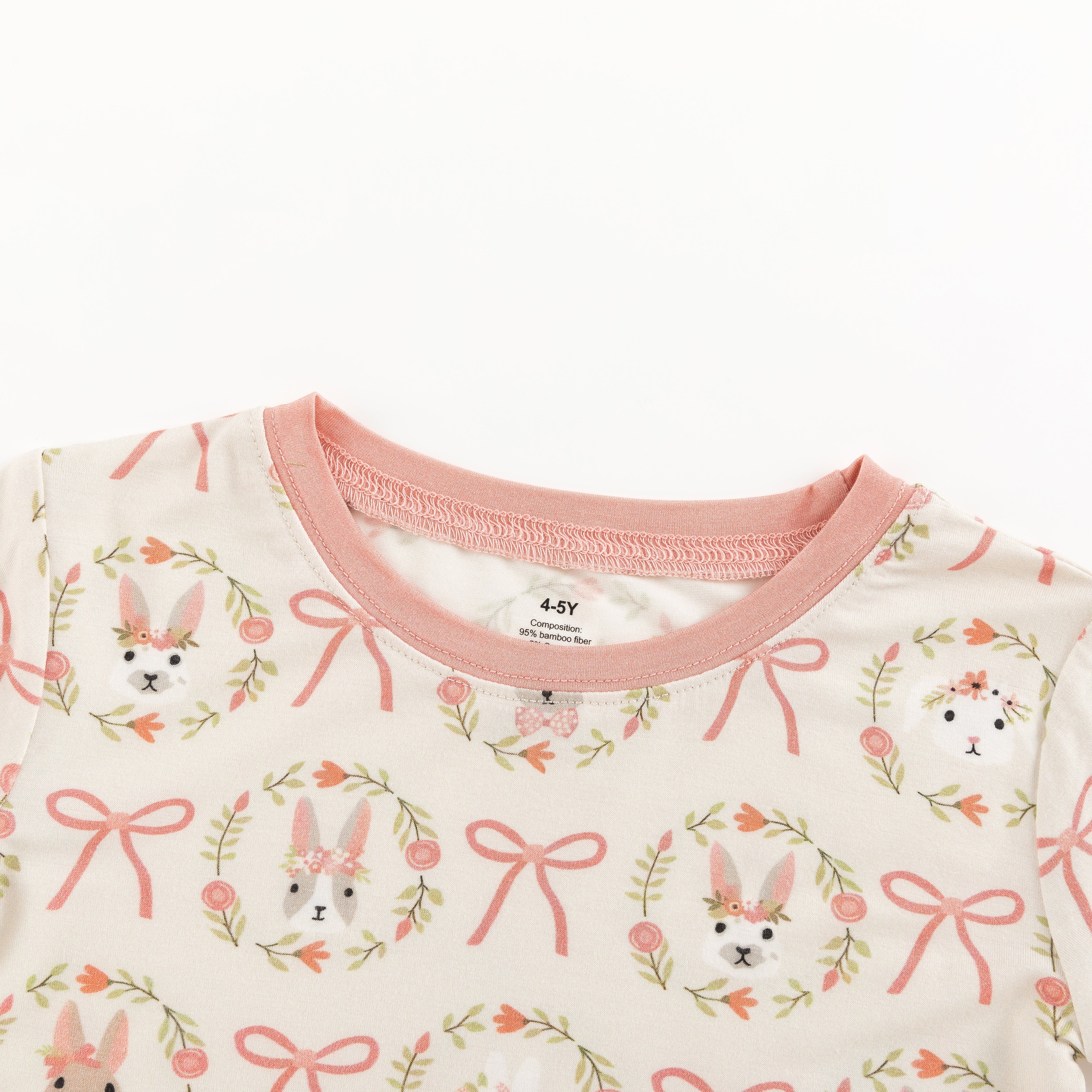 Bows & Bunnies (Long Sleeve PJ) - Aaria Tees Aaria Tees