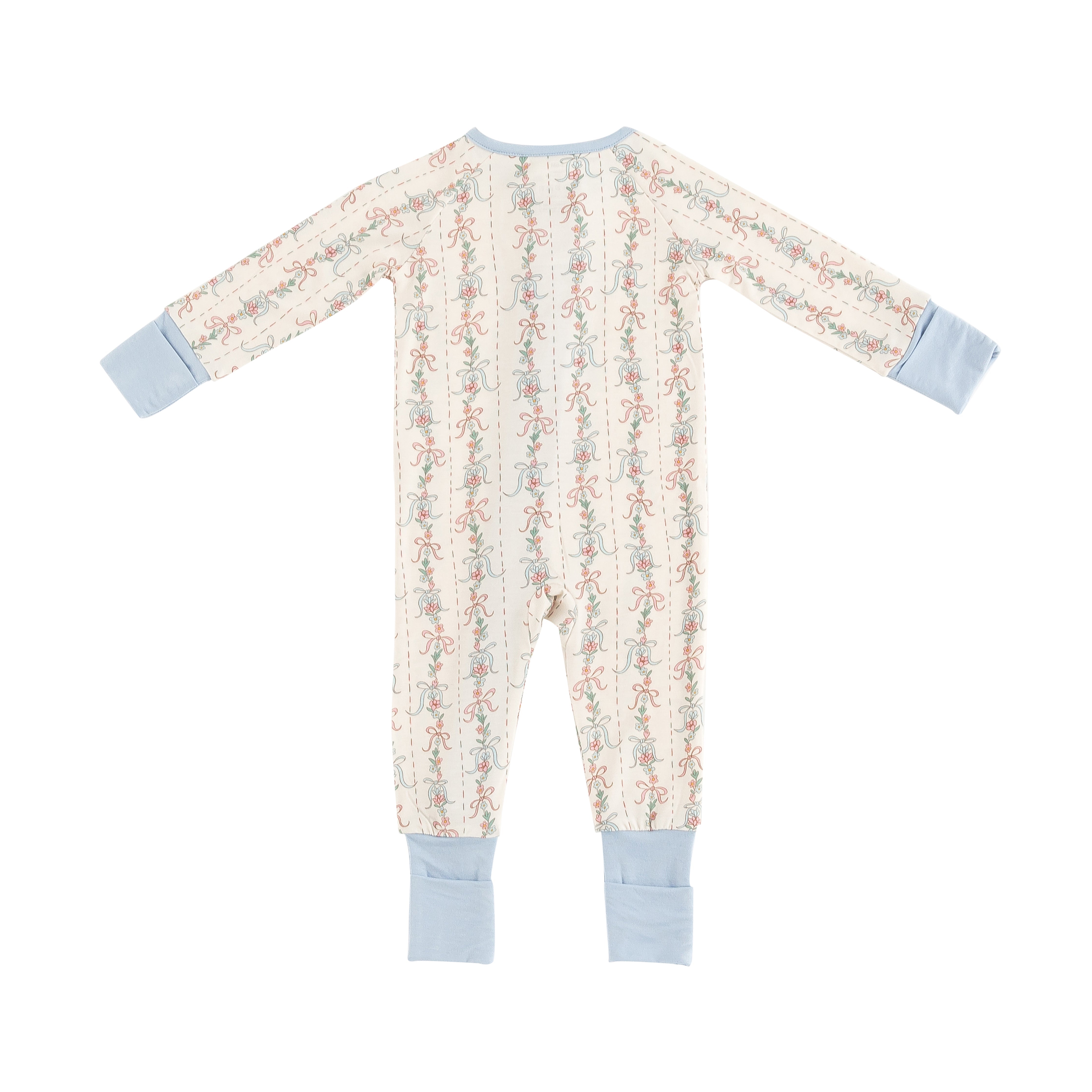 Bow Blossom (Convertible Zip Footies) - Aaria Tees Aaria Tees