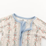 Bow Blossom (Convertible Zip Footies) - Aaria Tees Aaria Tees