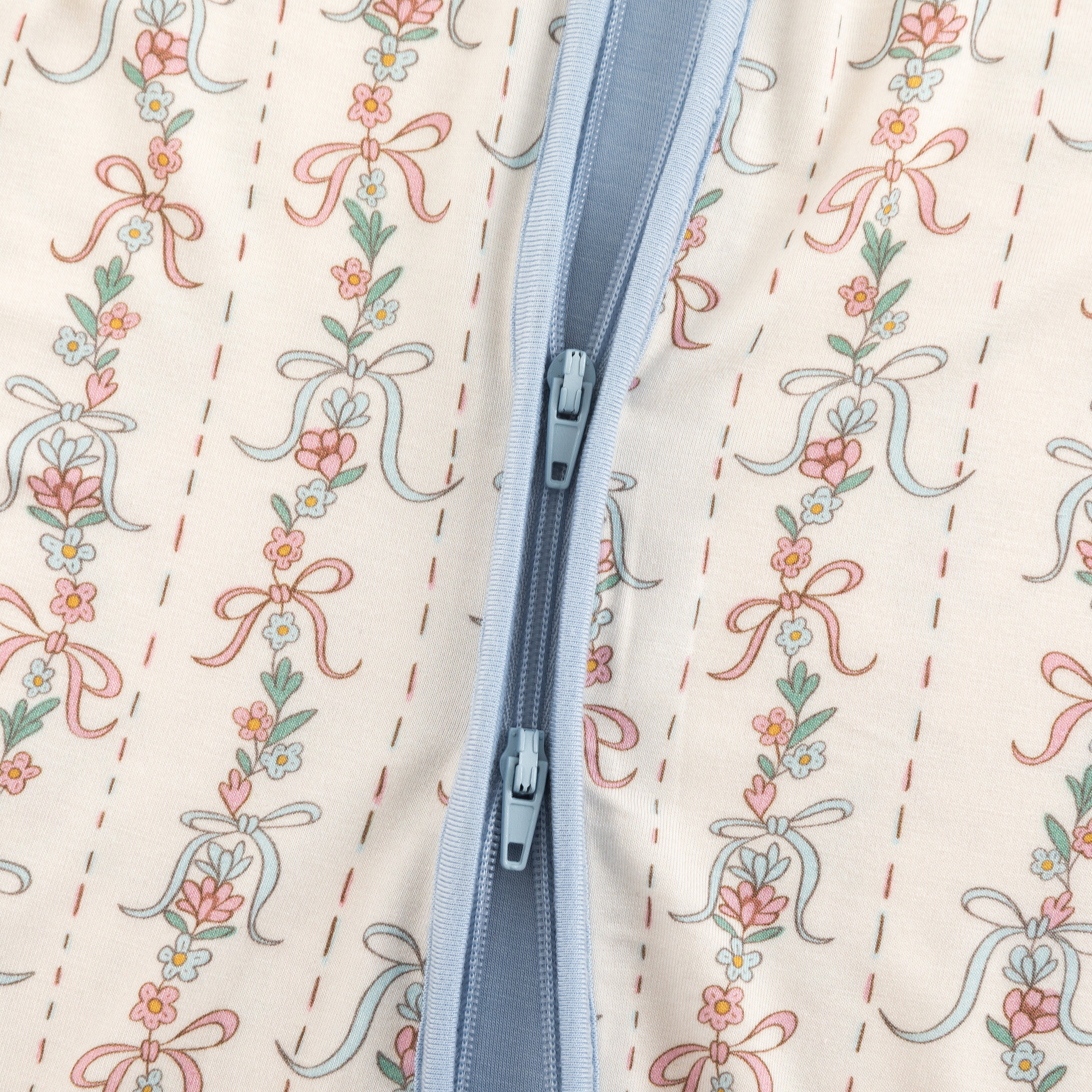 Bow Blossom (Convertible Zip Footies) - Aaria Tees Aaria Tees