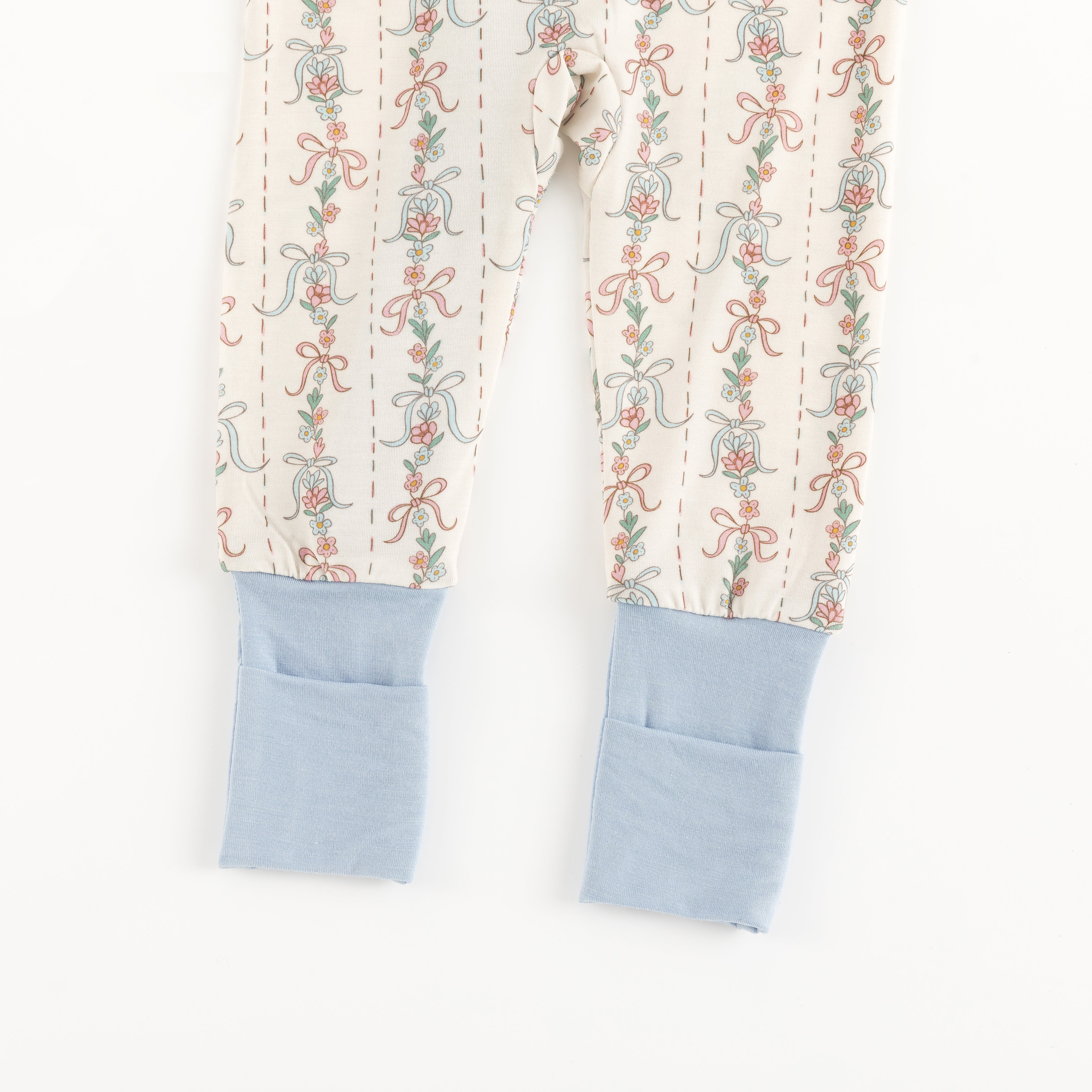 Bow Blossom (Convertible Zip Footies) - Aaria Tees Aaria Tees