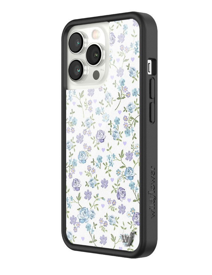 Lilac and Blue Floral iPhone Case - Aaria Tees Aaria Tees